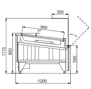 Тепловая витрина Missouri NC 120 heat grill OS 120