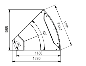 Angular element Missouri MC 120 deli PS 130-DLM-ER45