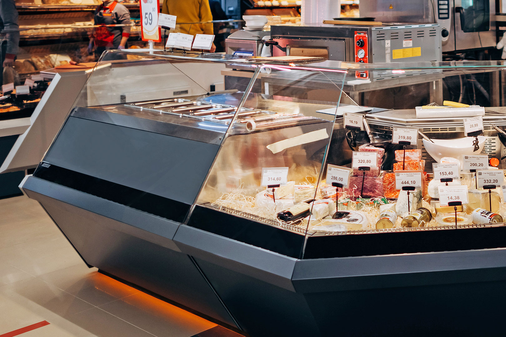 Specialized counter for cooking and sales of sushi and pizza Missouri enigma MK 120 sushi/pizza OS M, supermarket Nash Kraii