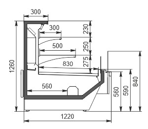 Refrigerated counters Missouri enigma MC 122 cascade self 130-DBM