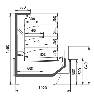 Refrigerated counters Missouri enigma MC 122 cascade self 160-DBM