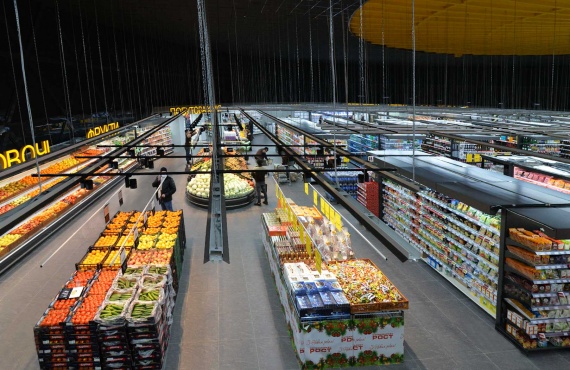 Пристенные витрины Indiana MV 100 MT O 220-DLM в супермаркете "Рост"