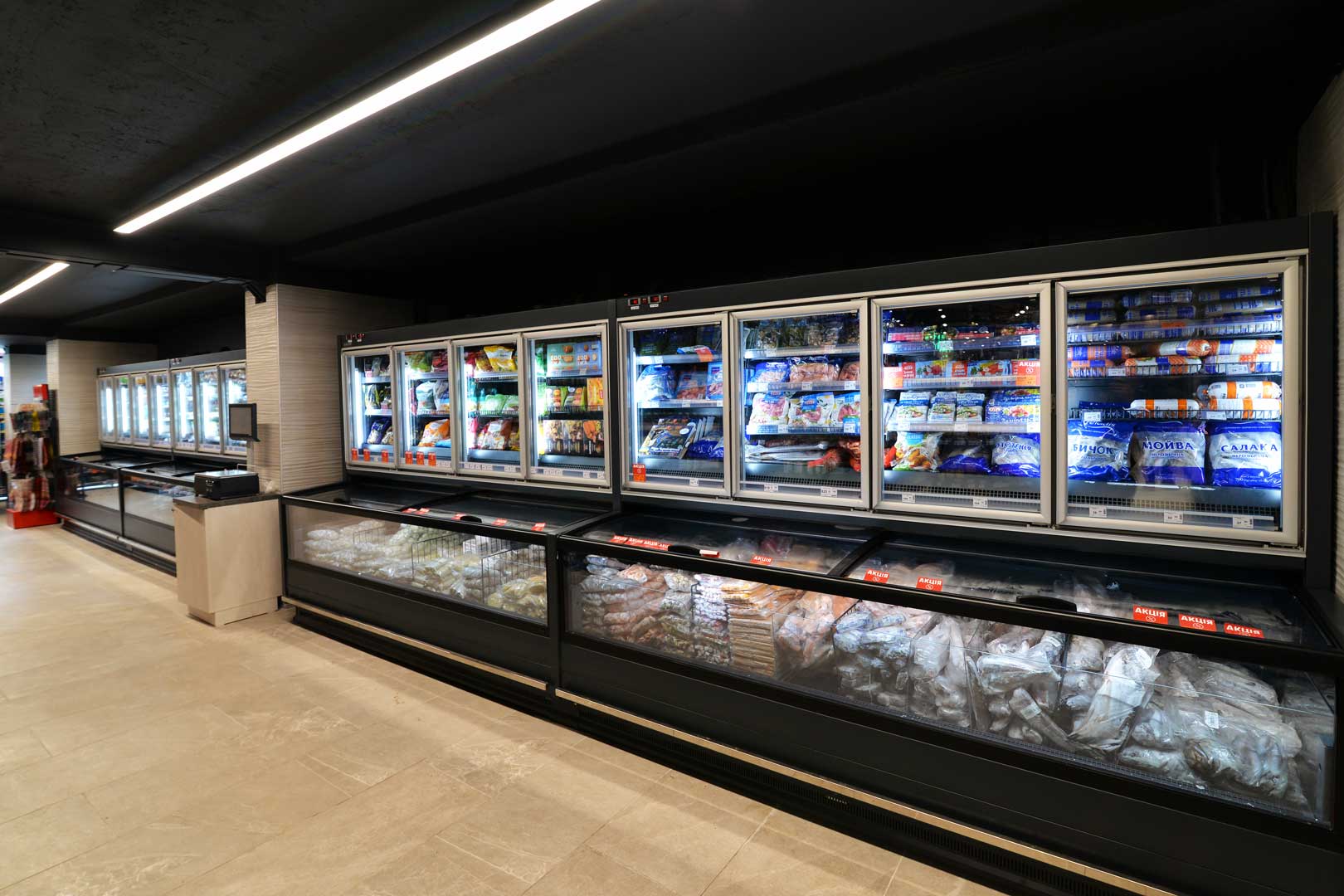 Frozen foods units Аlaska combi 2 MHV 110 LT D C 200, supermarket "Semya"