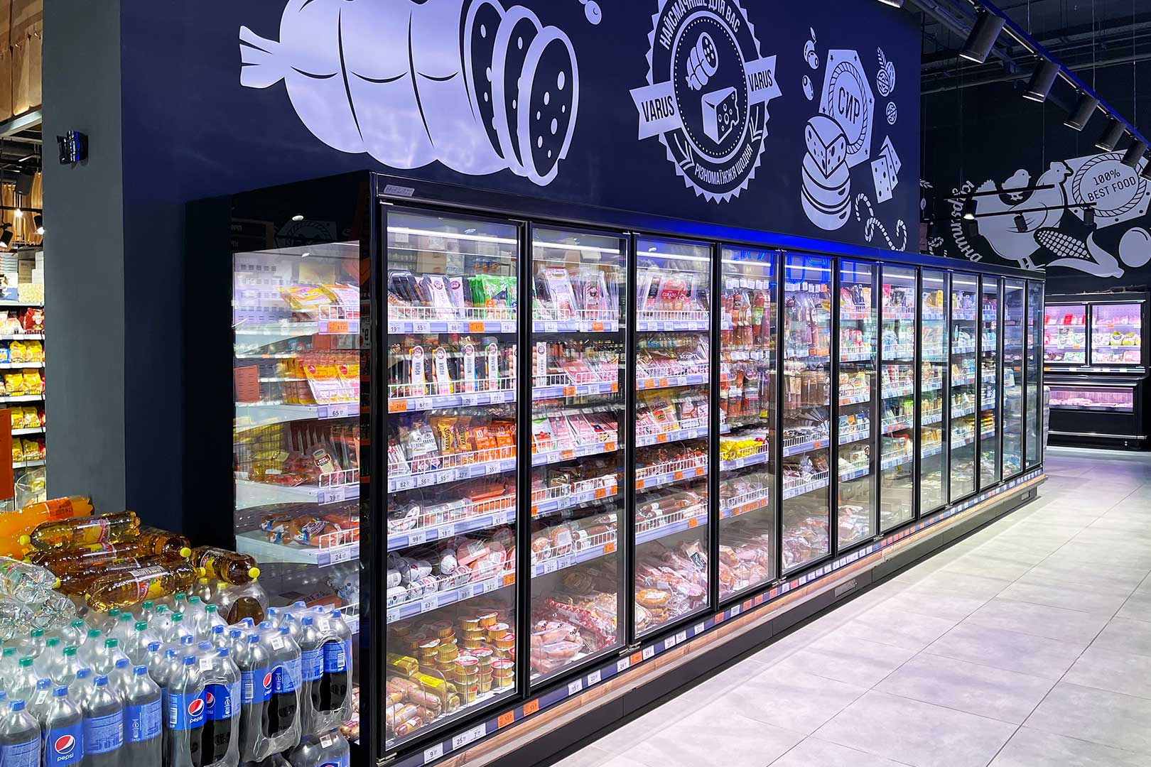 Refrigerated multideck cabinets Louisiana MV 105 MT D, supermarket VARUS