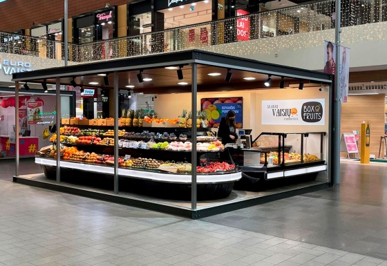 Minimarket in the shopping mall (Lithuania)