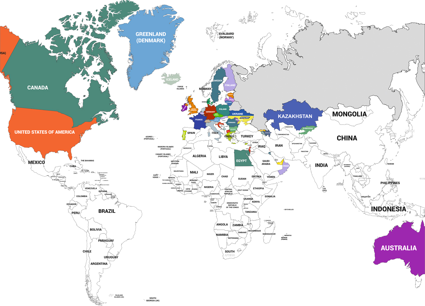 Карта экспорта продукции HitLine