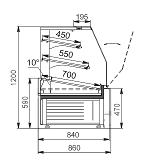 Kühlvitrinen Missouri NC 084 вakery N VS OS 120 (option)