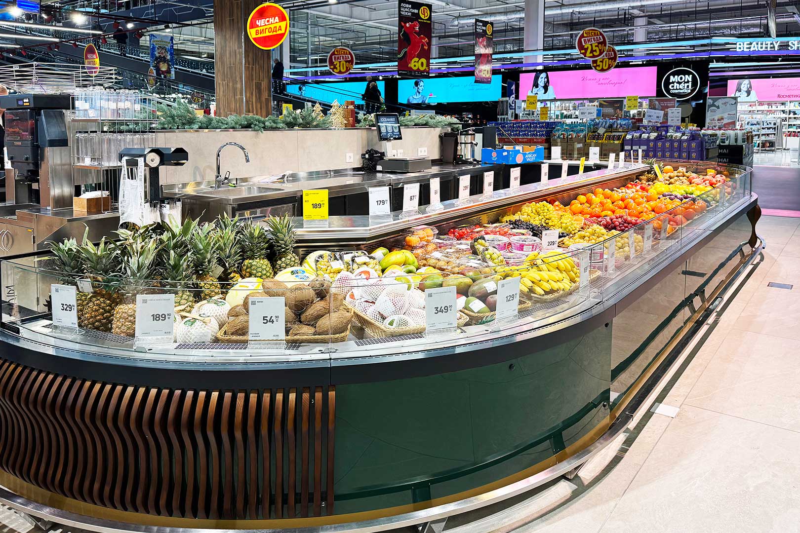 Супермаркет Food Market, г. Киев Холодильные витрины Missouri MC 120 deli self 086-DBM, супермаркет Food Market, г. Киев