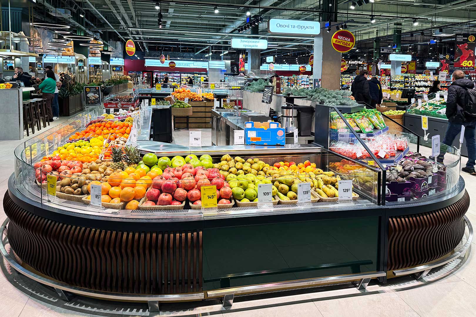 Супермаркет Food Market, г. Киев Холодильные витрины Missouri MC 120 deli self 086-DBM, супермаркет Food Market, г. Киев