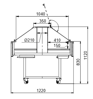 Нейтральна вітрина Virginia NI 122 bakery self 112 