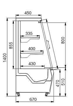 Промоційні вітрини Indiana eco promo ASV 067 МТ D 140-DLA Промоційні вітрини Indiana eco promo ASV 067 МТ D 140-DLA