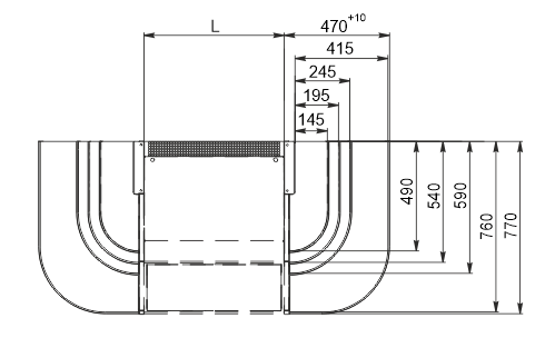 Indiana eco cube 2 ASV 070 MT O A Напіввертикальна вітрина Indiana eco cube NSV 070 O 140-ES-90
