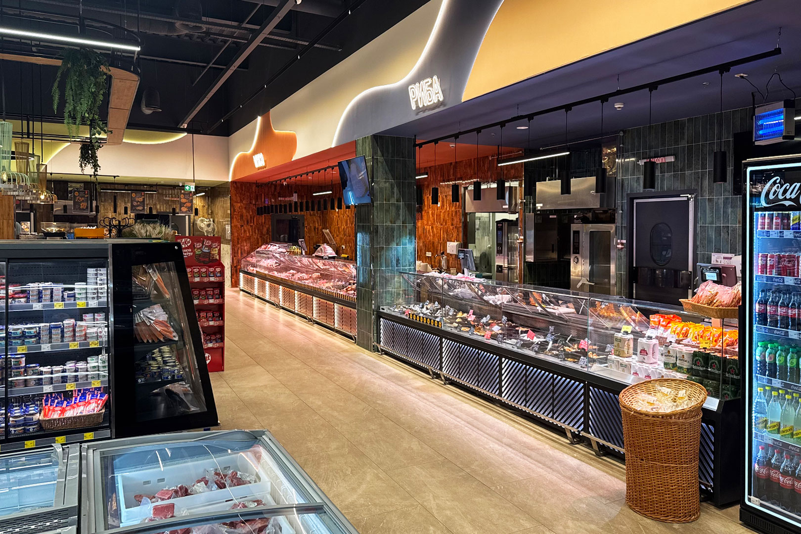 Refrigerated counters Missouri MC 120 deli OS 120-DLM, Missouri MC 120 cascade self 130-DLM, Food Market supermarket, Vinnytsia Refrigerated counters Missouri MC 120 deli OS 120-DLM, Missouri MC 120 cascade self 130-DLM, Food Market supermarket, Vinnytsia