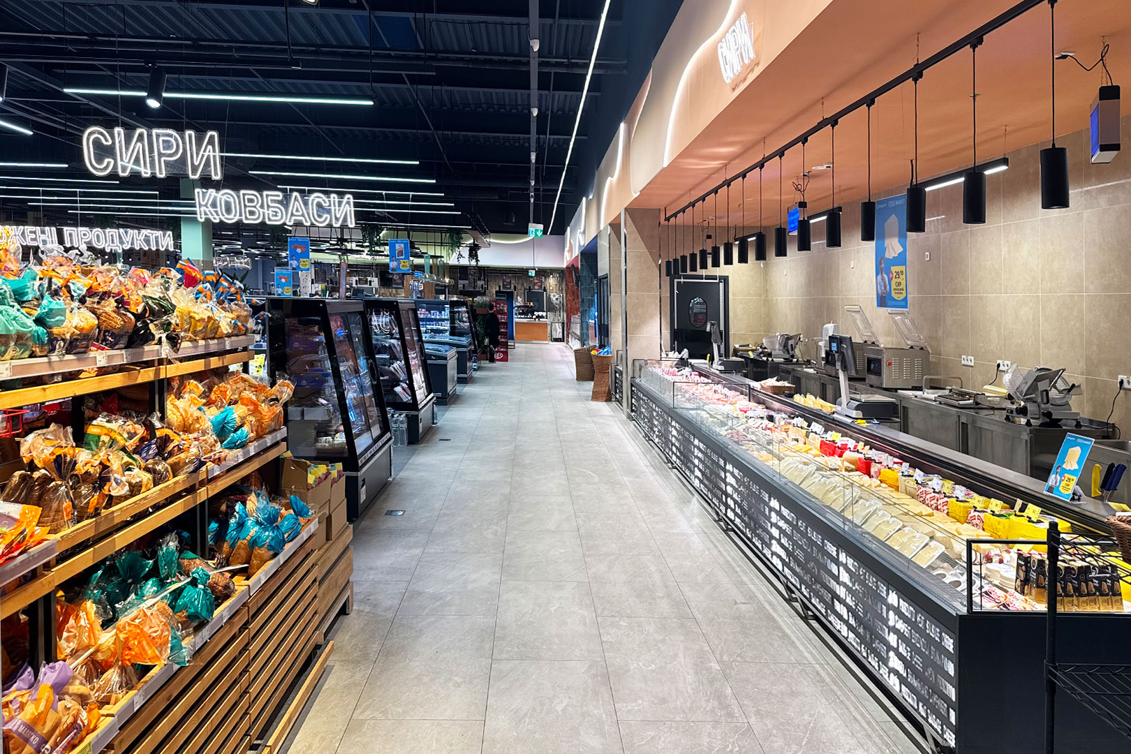 Refrigerated counters Missouri MC 120 deli self 086-DLM, semi-vertical cabinets Indiana eco ASV 070 MT D 160-DLM, Food Market supermarket, Vinnytsia Refrigerated counters Missouri MC 120 deli self 086-DLM, semi-vertical cabinets Indiana eco ASV 070 MT D 160-DLM, Food Market supermarket, Vinnytsia